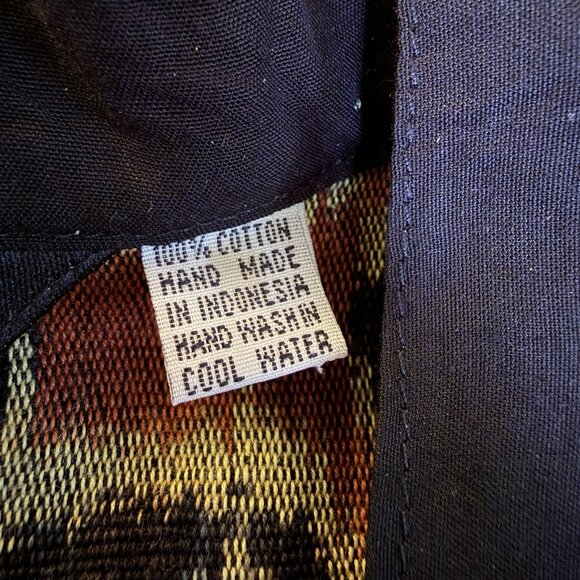 Lotustraders OS Handmade 100% Cotton V Neck Tribal Woven Duster Kaftan Unique - Picture 7 of 7